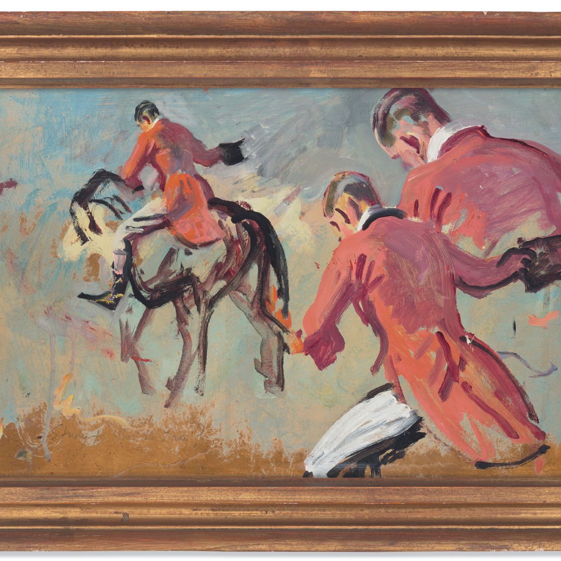 Alfred James Munnings — Кто эта дама?; и два исследования, изображение 8