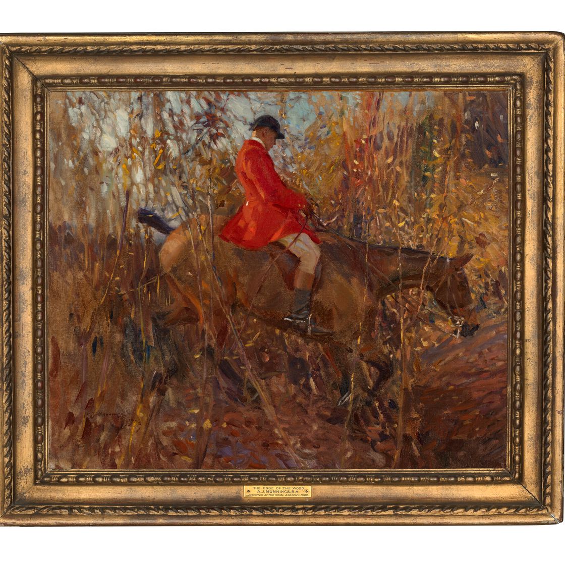 Alfred James Munnings — Охотник приближается к канаве, изображение 2