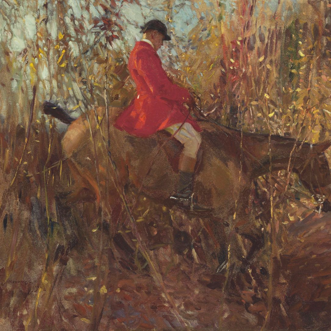 Alfred James Munnings — Охотник приближается к канаве