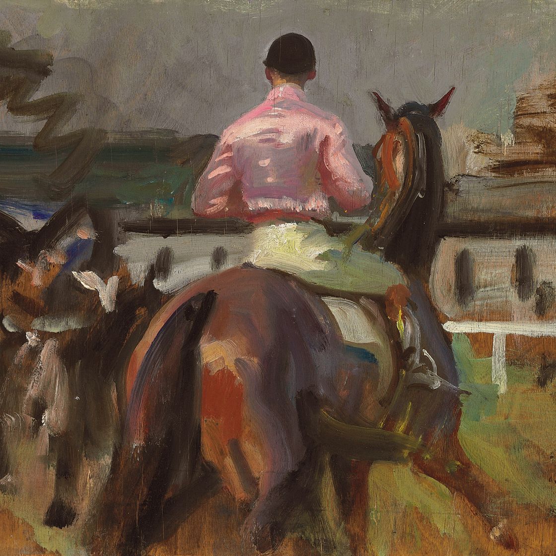 Alfred James Munnings — Этюд для "Зимнего собрания в Херст-парке"