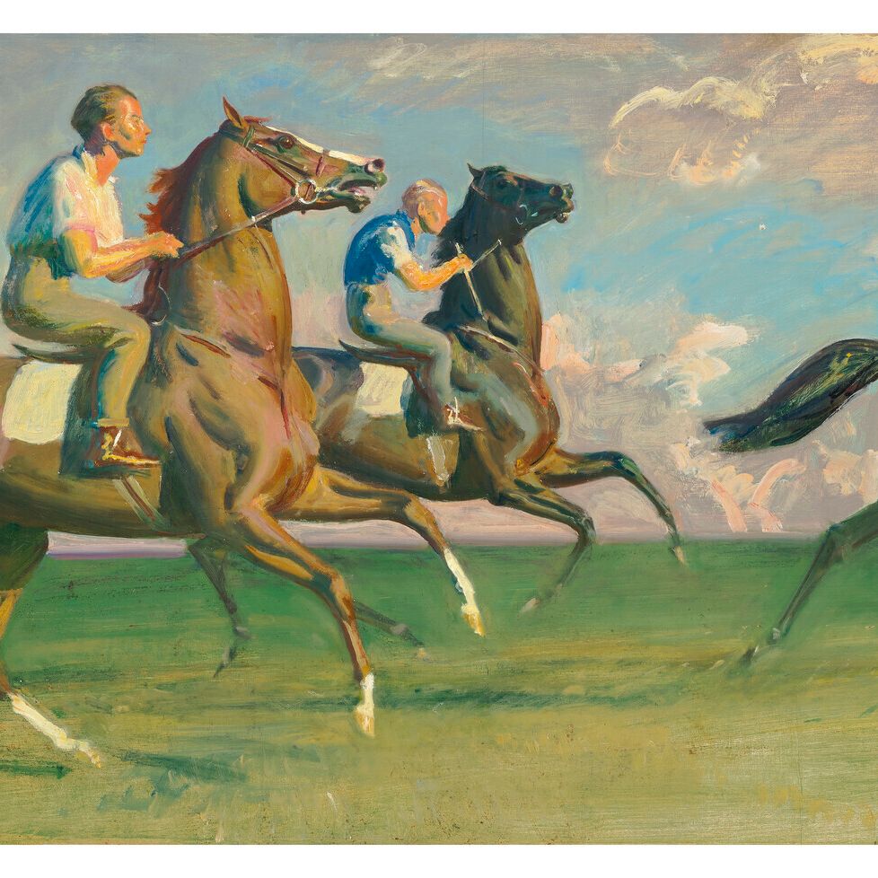 Alfred James Munnings — Раннее утро, Ньюмаркет, изображение 2