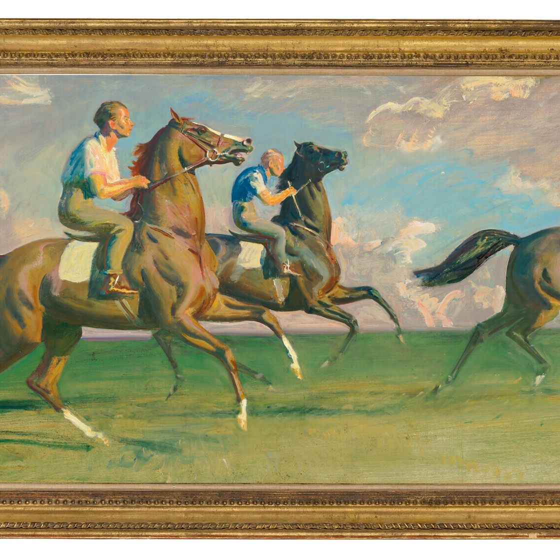 Alfred James Munnings — Раннее утро, Ньюмаркет, изображение 3