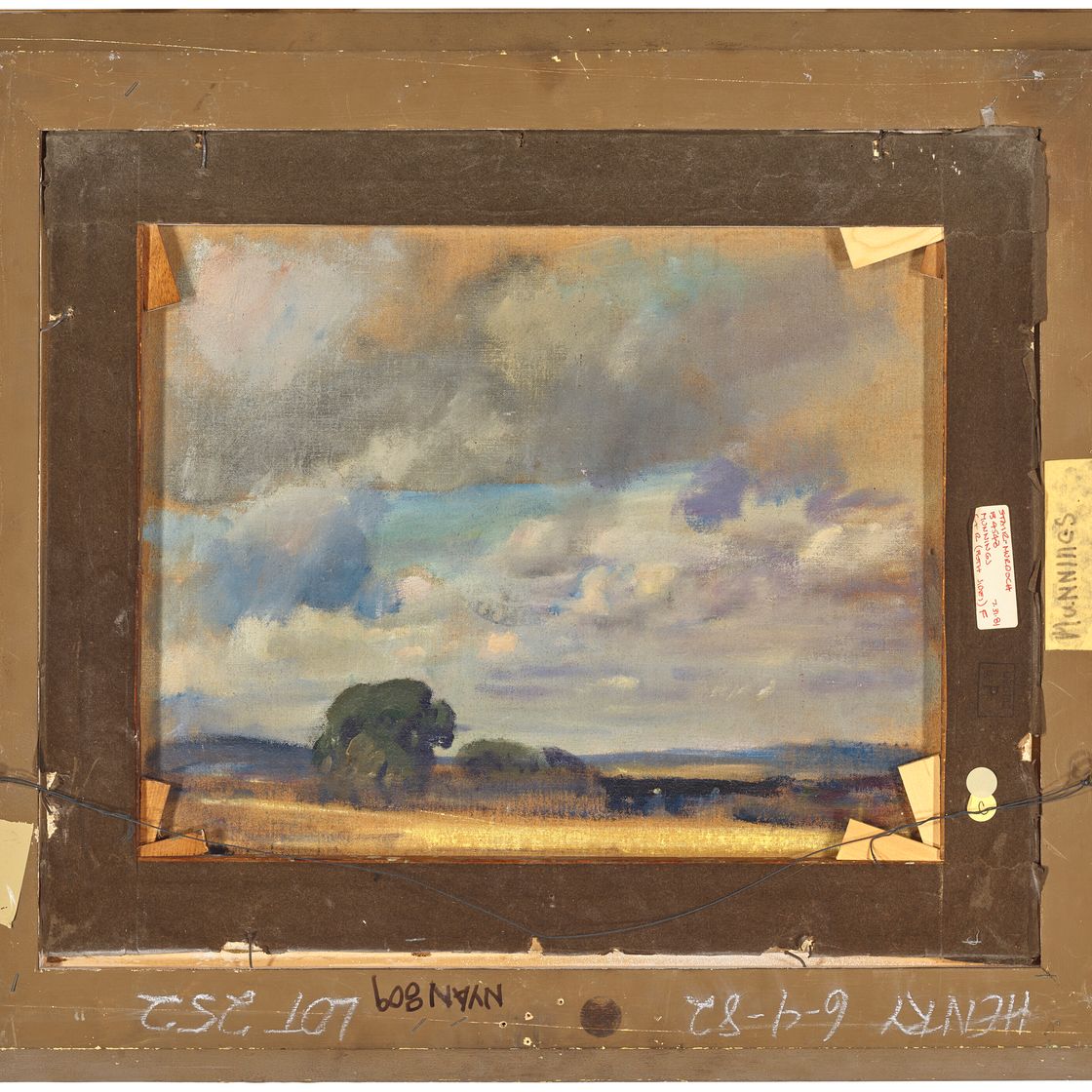 Alfred James Munnings — Серый охотник на обширном ландшафте (справа); Этюд для обширного ландшафта (сзади), изображение 3