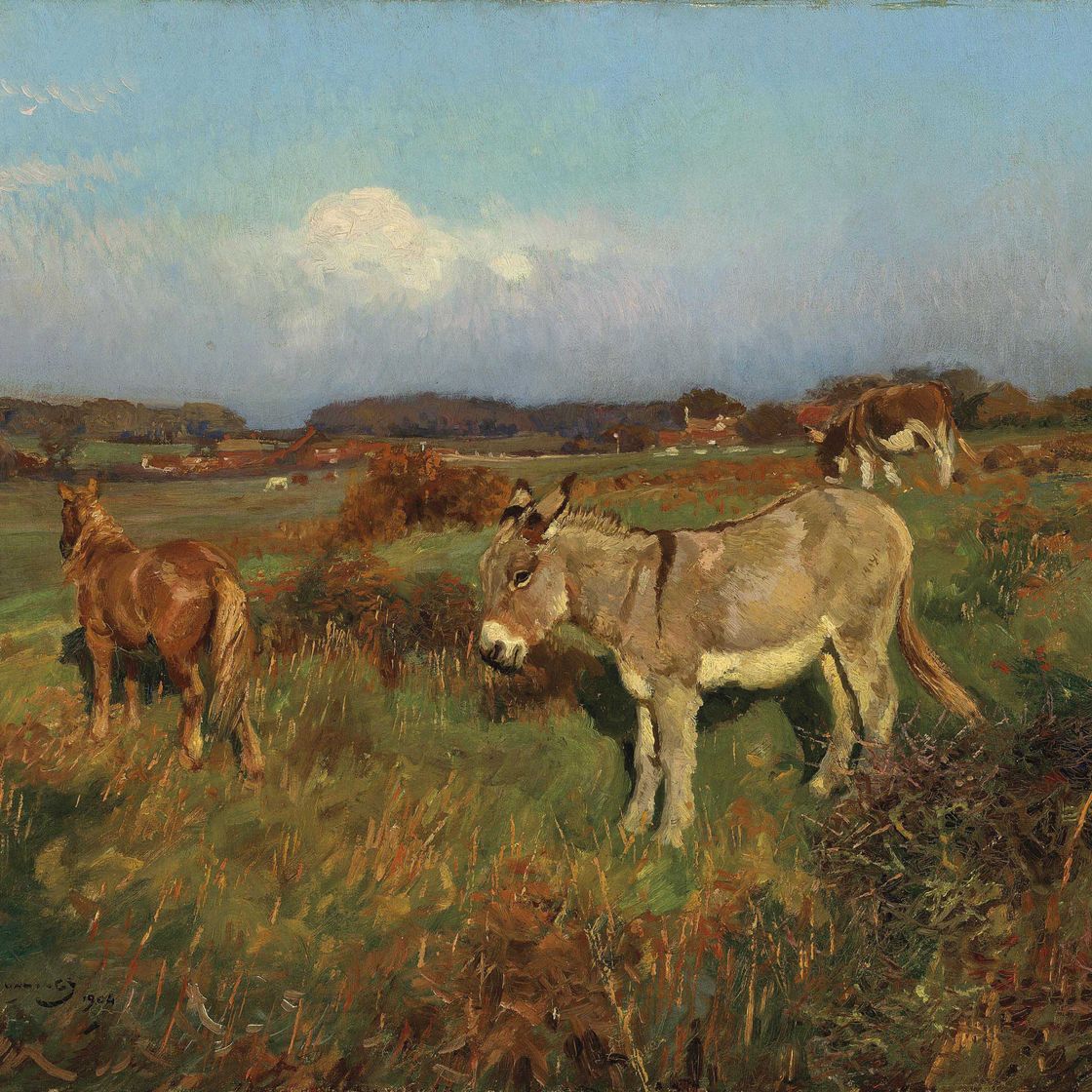 Alfred James Munnings — Пони и ослы