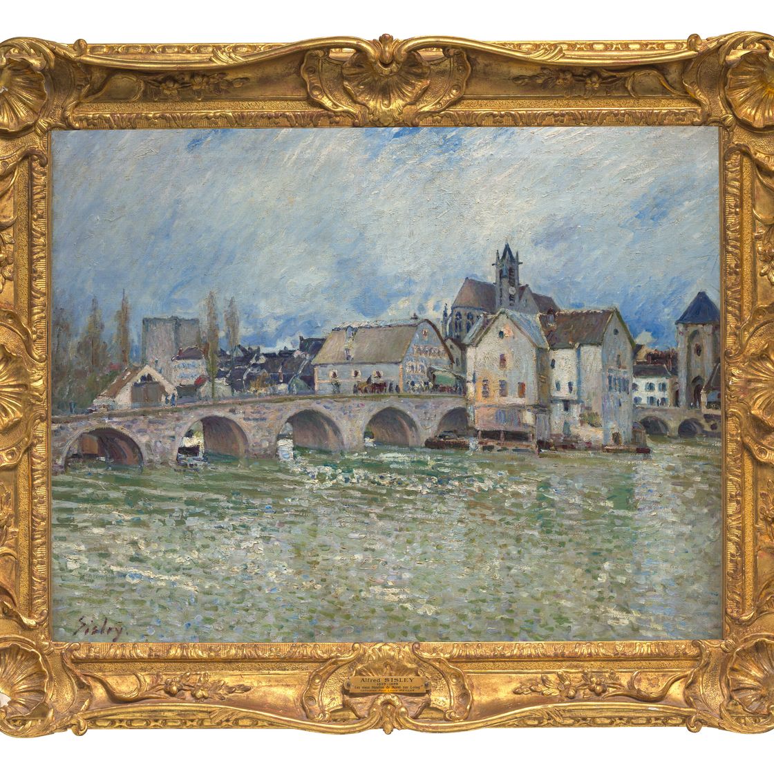 Alfred Sisley — Ле-Пон-де-Морэ-сюр-Луан, временный центр, изображение 4