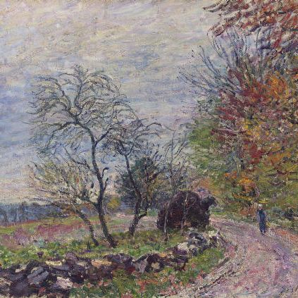 Alfred Sisley — Длинный лес в одиночестве