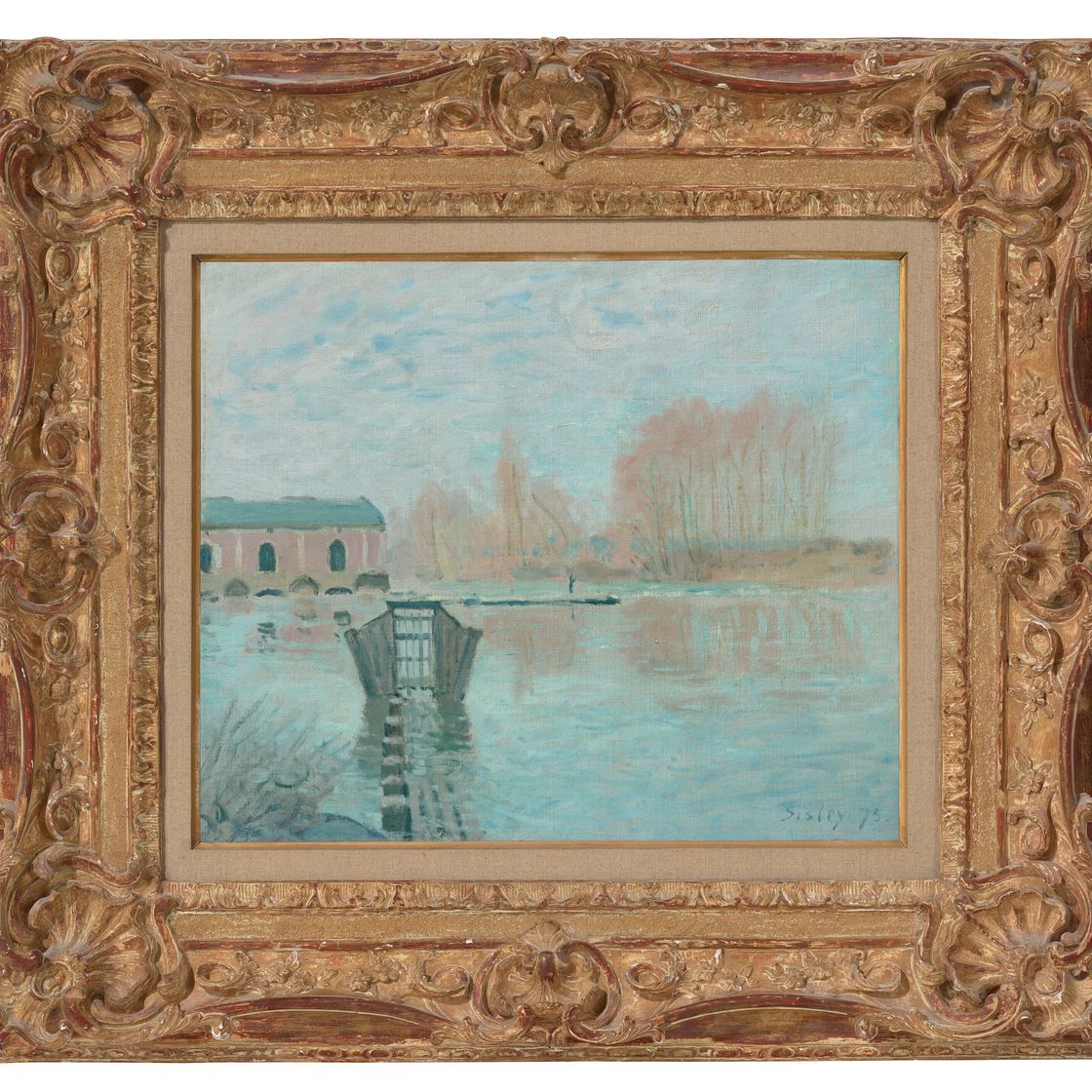Alfred Sisley — Машина из Марли и заградительный огонь, Буживаль, изображение 2