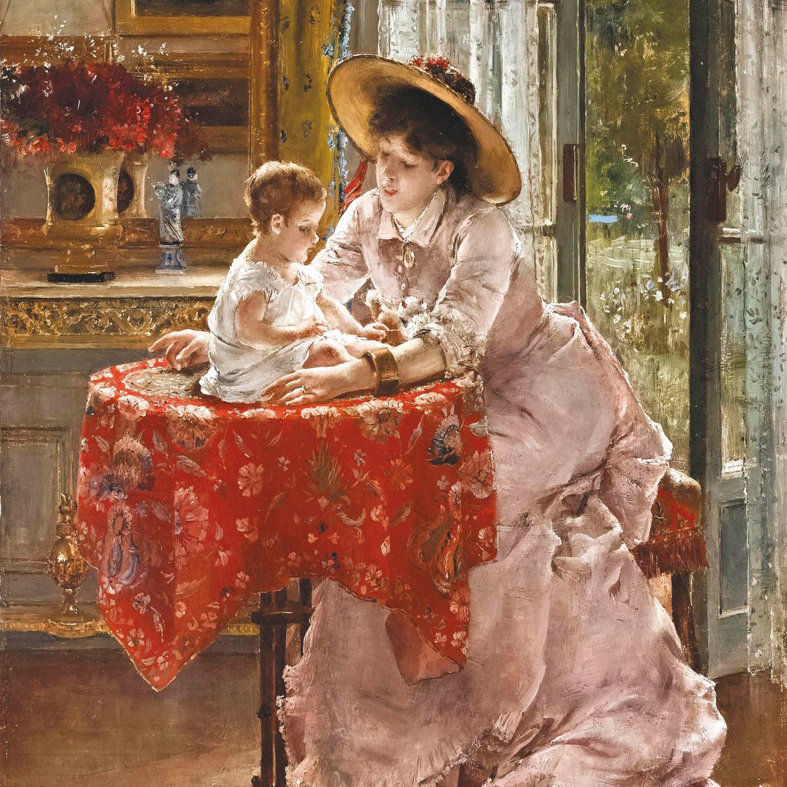Alfred Stevens — Довольная мать