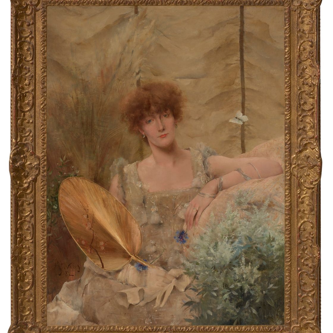 Alfred Stevens — Фетровая шляпа (портрет Сары Бернар), изображение 2