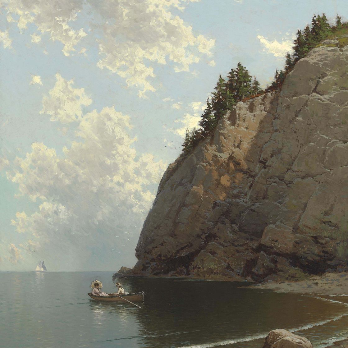 Alfred Thompson Bricher — Две дамы в весельной лодке
