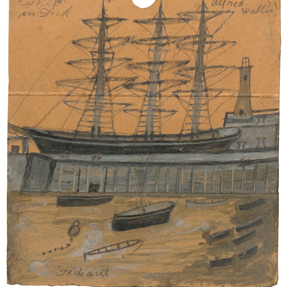 Alfred Wallis — Корабль в доке, изображение 1