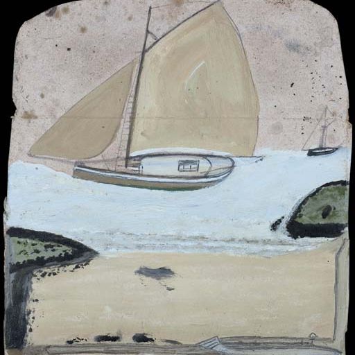 Alfred Wallis — Парусная лодка рядом с пляжем