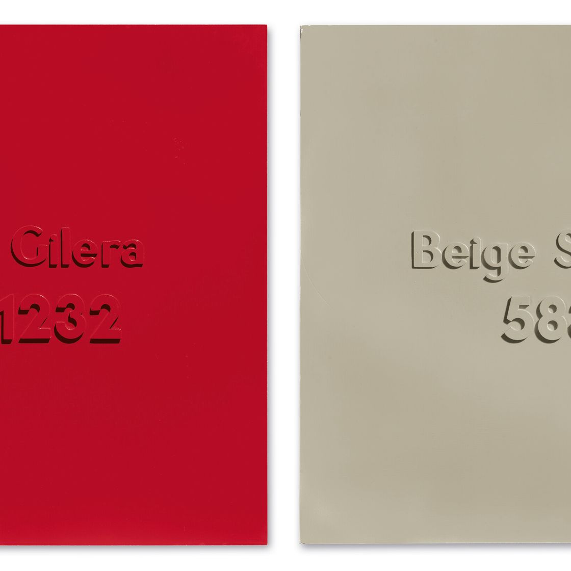 Alighiero Boetti — (i) Rosso Gilera 60 1232 (ii) Бежевый Sabbia 583, изображение 2