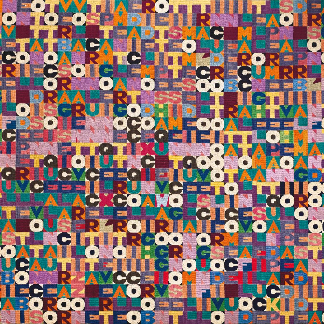 Alighiero Boetti — Оджи вентисеттесимо, джорно Сеттимо, делл'анно, миллион лет назад, 100 лет назад, отто все'Амато, Пантеон, запечатлевающий все (Сегодня двадцать седьмой день седьмого месяца 1988 года, в любимом Пантеоне, воображающем все).