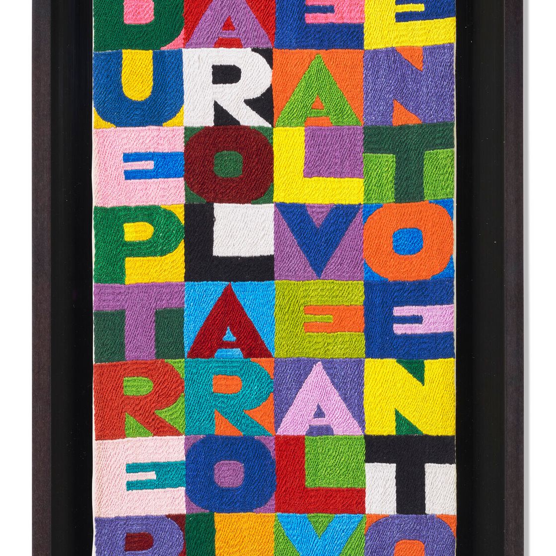 Alighiero Boetti — Без права досрочного освобождения, без права досрочного освобождения, без права досрочного освобождения, без права досрочного освобождения, 100 раз без права досрочного освобождения (слово на ветер, два слова на ветер, три слова на ветер, 100 слов на ветер), изображение 2