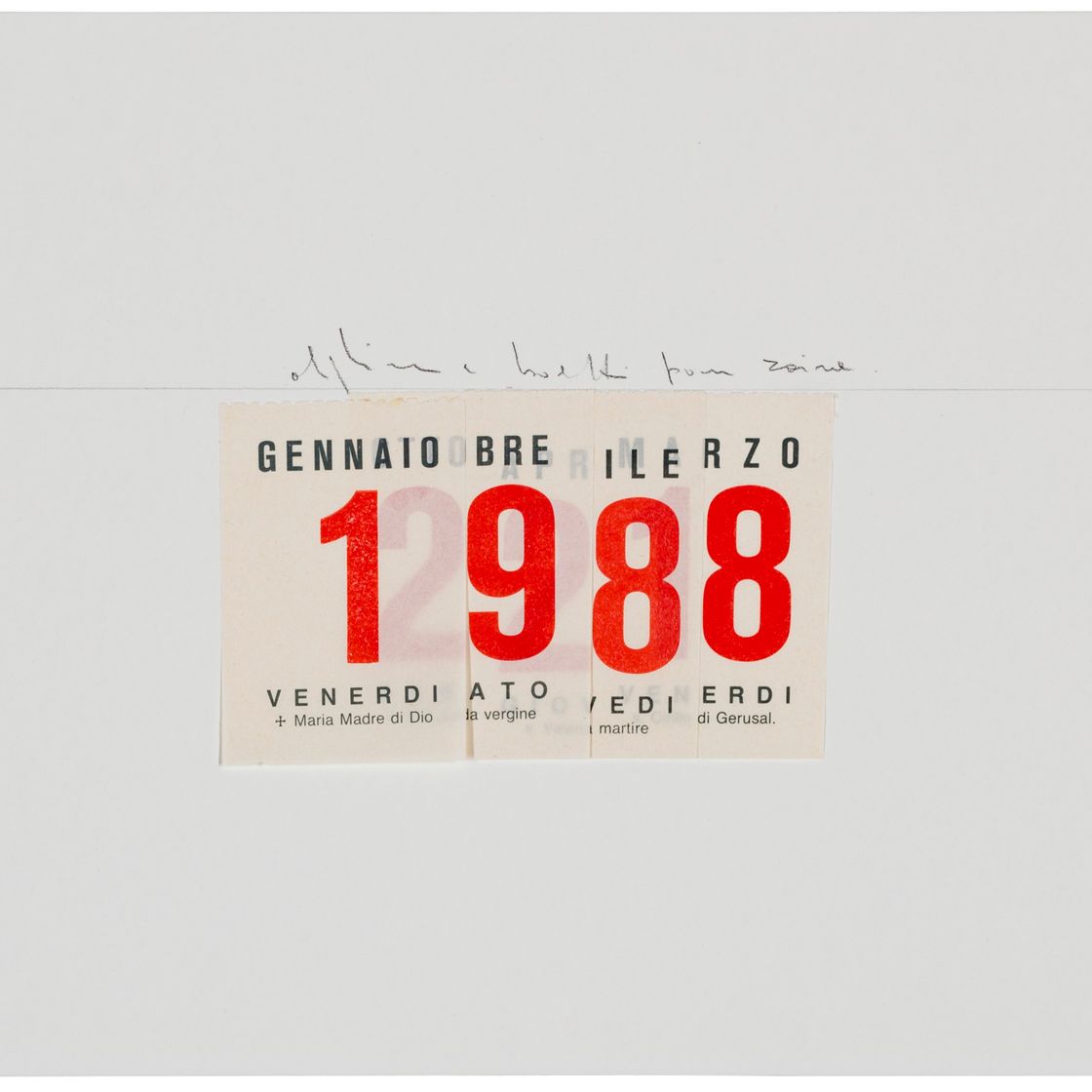 Alighiero Boetti — Календарь