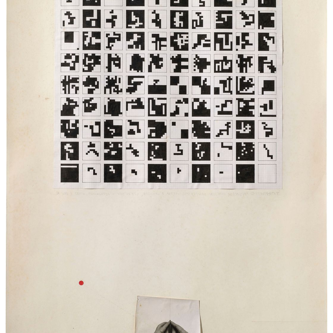 Alighiero Boetti — Мани и уна матита (Чередование движений двух рук и карандаша (чередование от одного до ста и наоборот))