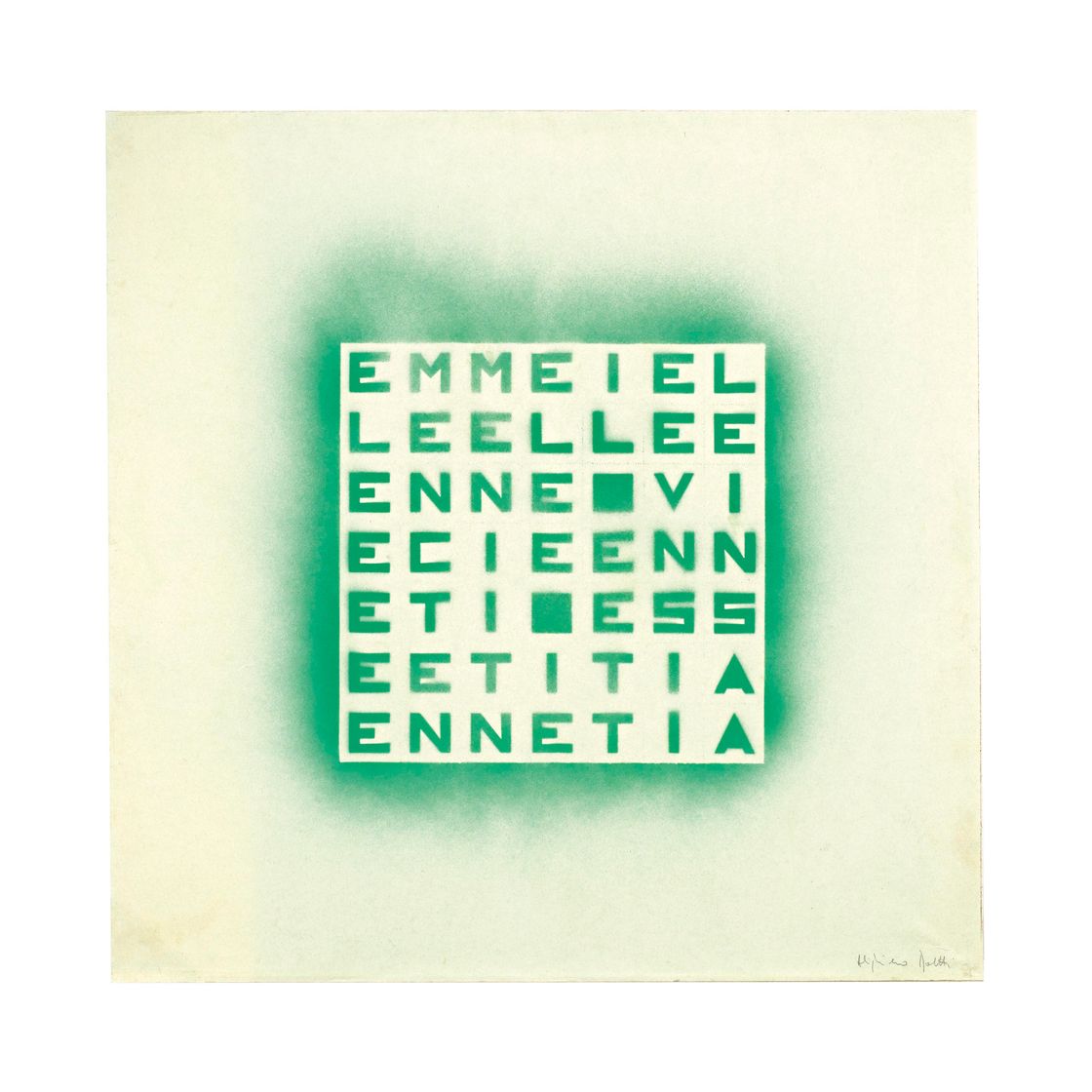 Alighiero Boetti — ЭММА, я ТАКАЯ МИЛАЯ, ТАКАЯ МИЛАЯ И... (верде с верде)
