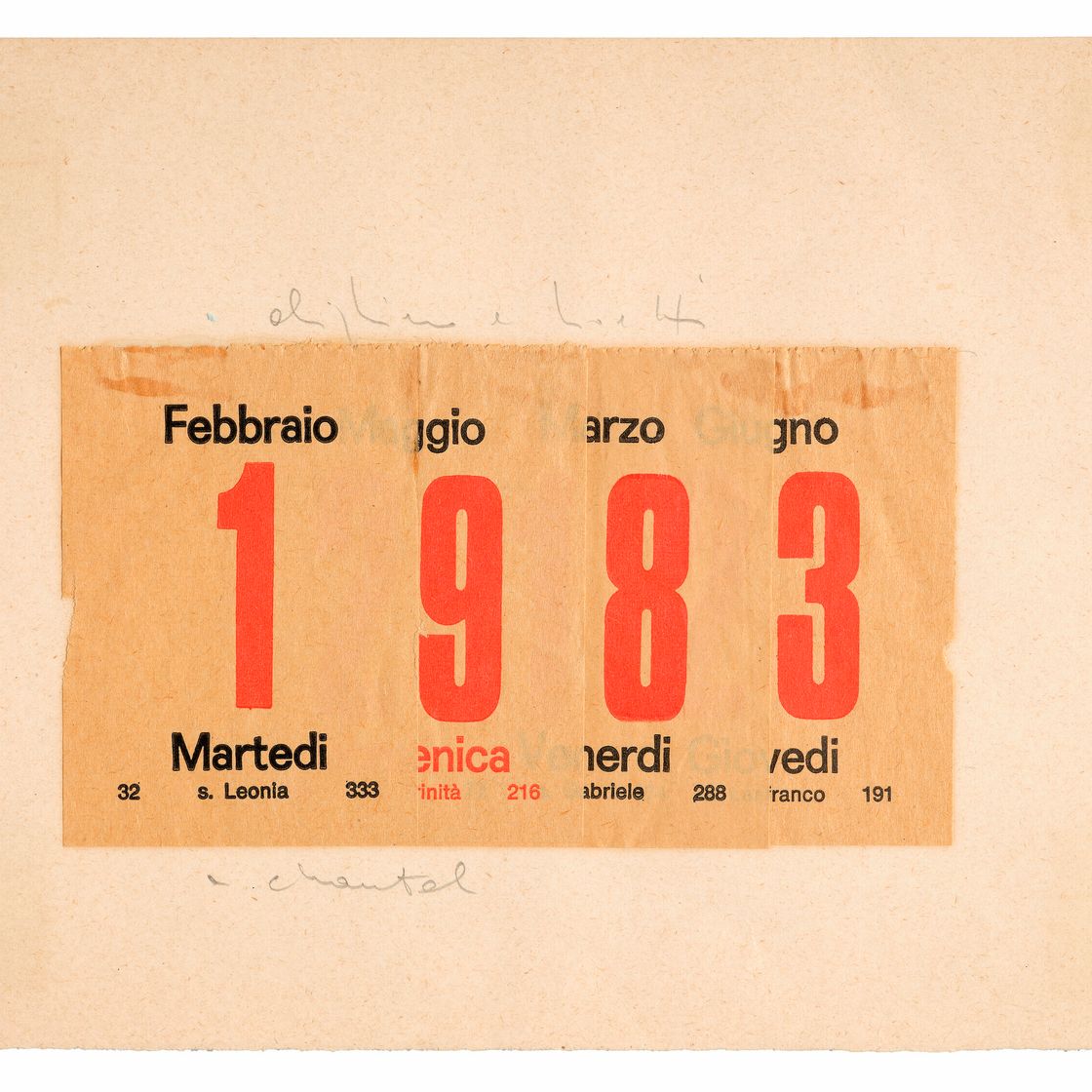 Alighiero Boetti — Календарь