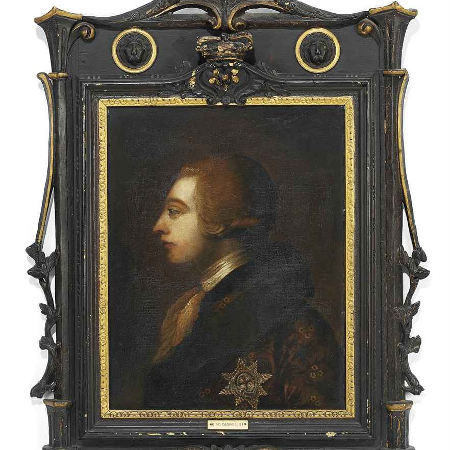 Allan Ramsay — Портрет короля Георга III, голова и плечи в профиль, в расшитом камзоле и с орденом Подвязки.
