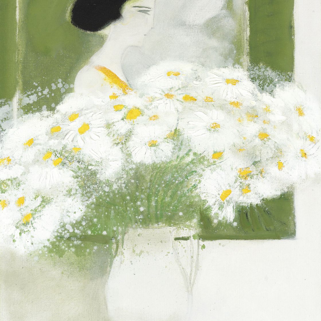 André Brasilier — Шанталь с букетом маргариток