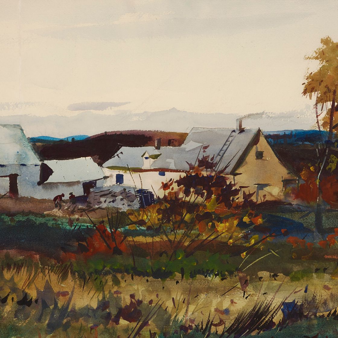 Andrew Wyeth — Холмистая ферма, изображение 1