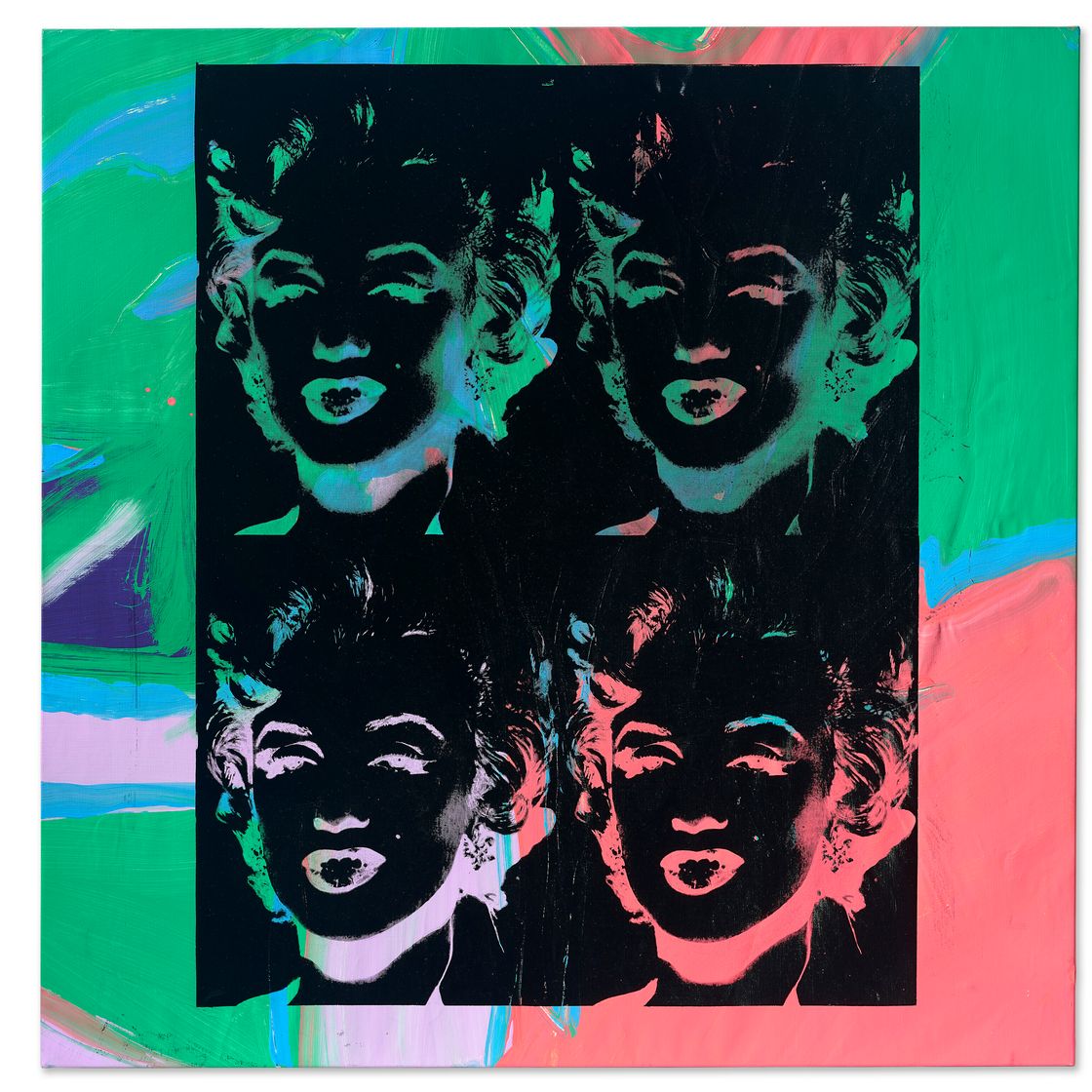 Andy Warhol — Четыре разноцветные Мэрилин (серия разворотов), изображение 1