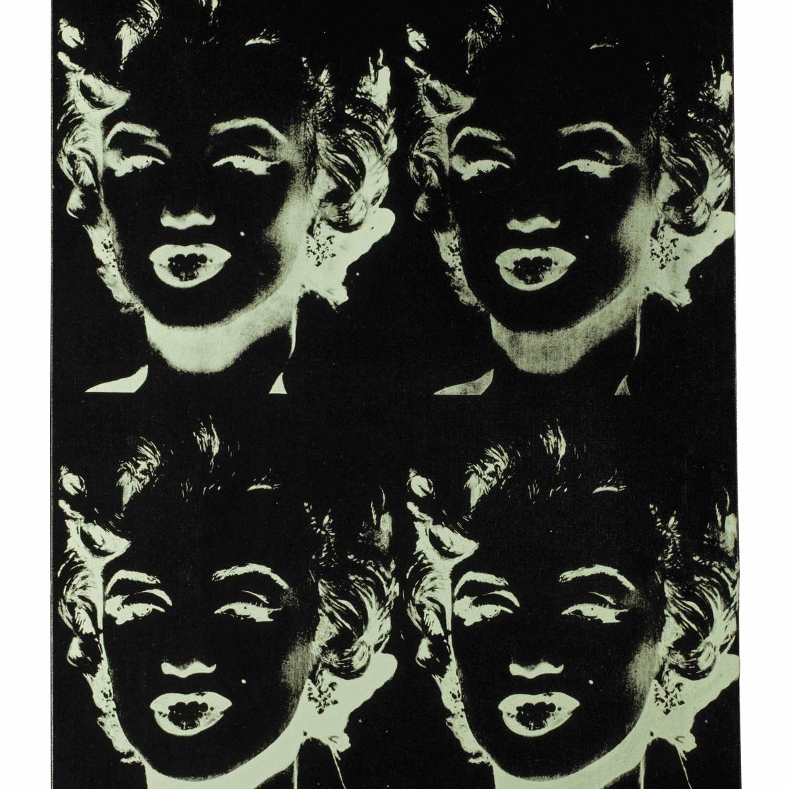 Andy Warhol — Четыре Мэрилин (серия разворотов Черный/зеленый)