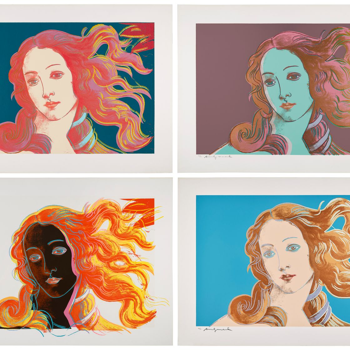 Andy Warhol — Детали картин эпохи Возрождения (Сандро Боттичелли, "Рождение Венеры", 1482), изображение 1