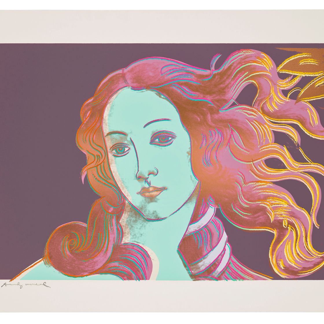 Andy Warhol — Детали картин эпохи Возрождения (Сандро Боттичелли, "Рождение Венеры", 1482)