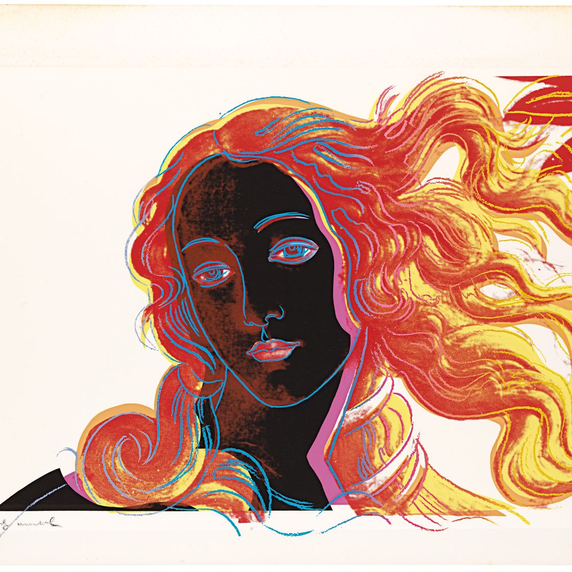Andy Warhol — Детали картин эпохи Возрождения (Сандро Боттичелли, "Рождение Венеры"), изображение 3
