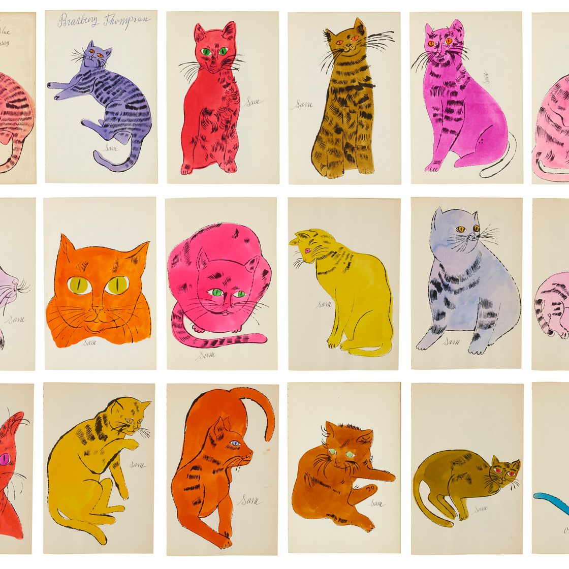 Andy Warhol — 25 кошек по имени(d) Сэм и одна голубая киска, изображение 1