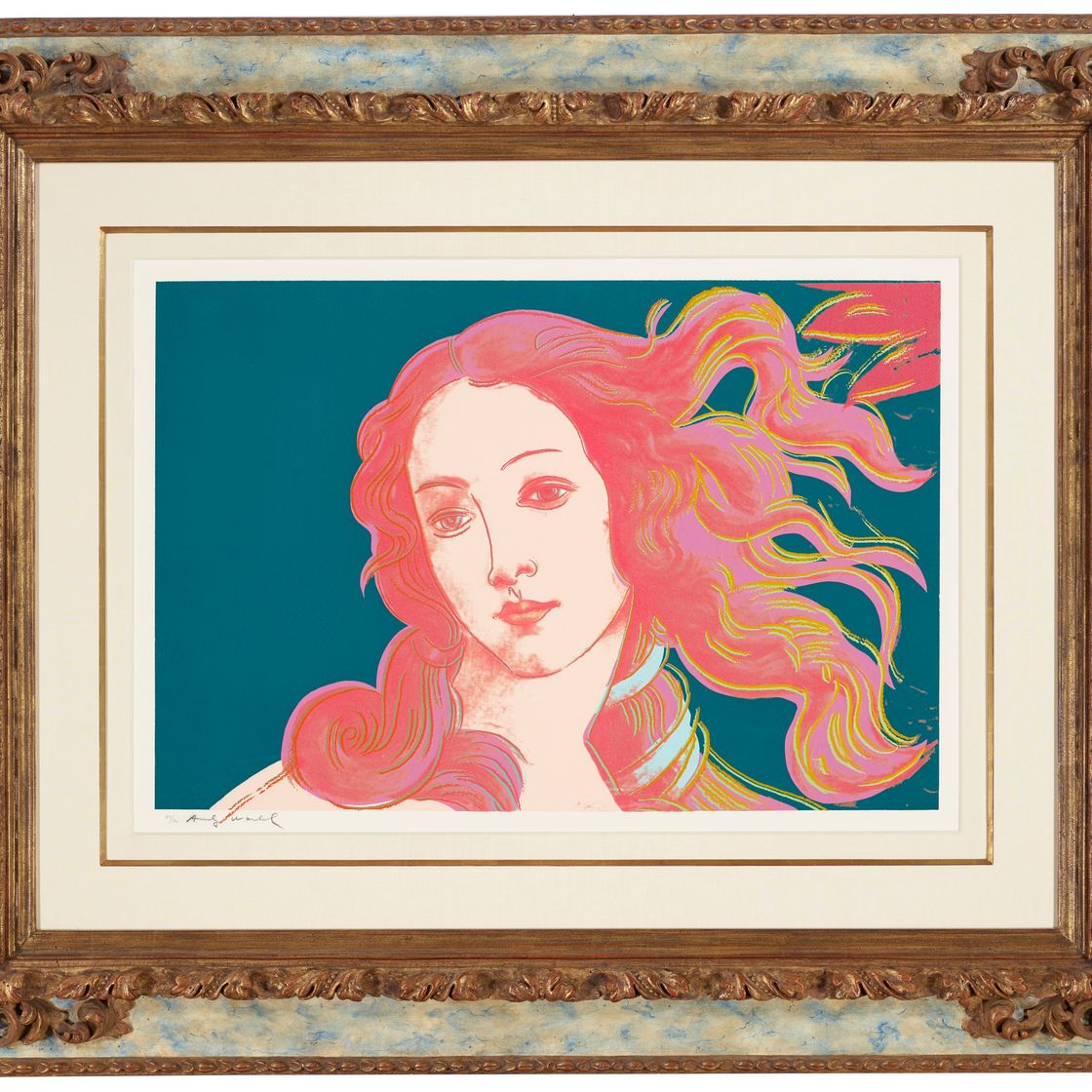 Andy Warhol — Детали картин эпохи Возрождения (Сандро Боттичелли, "Рождение Венеры", 1482) : одна гравюра, изображение 2