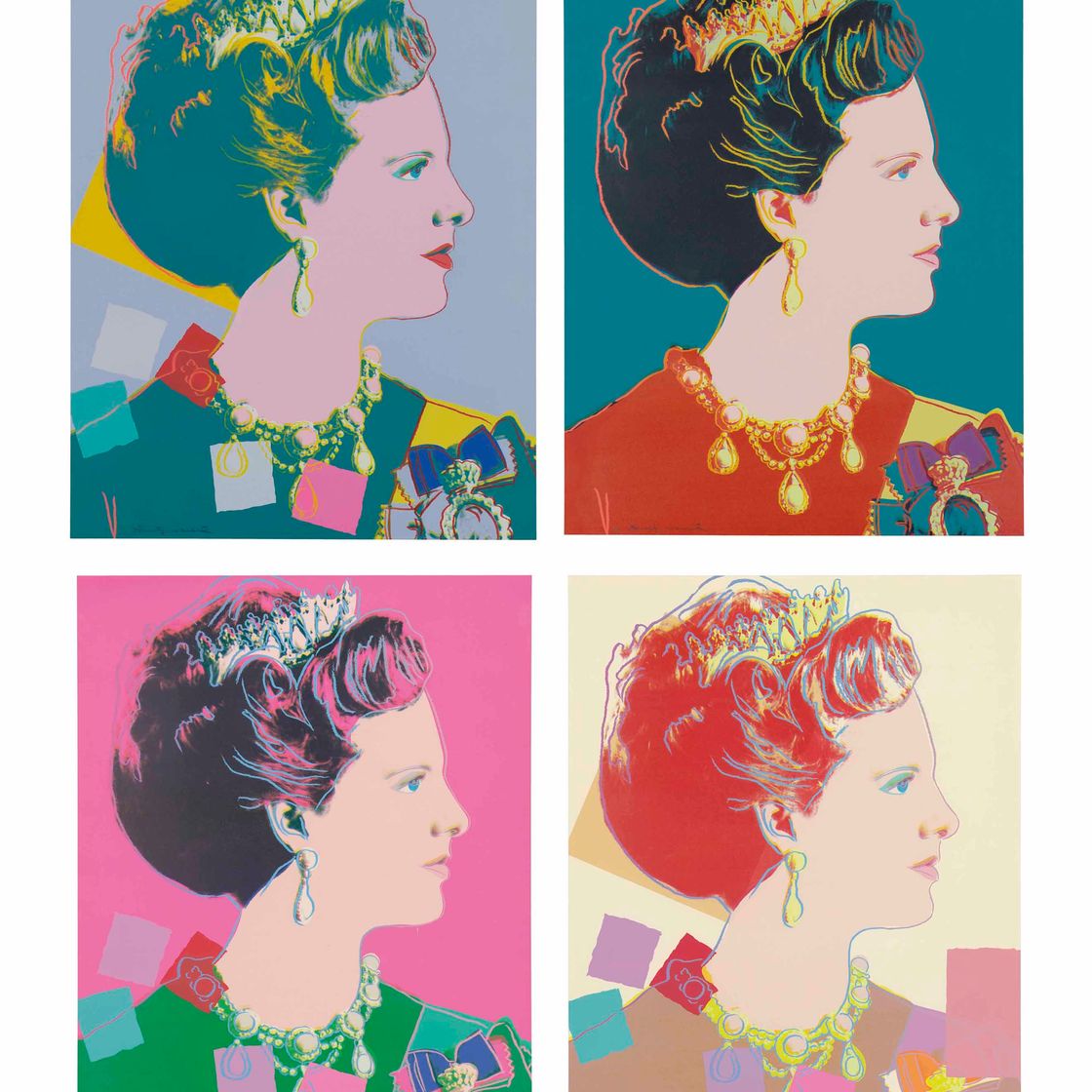 Andy Warhol — Королева Дании Маргрете II, от правящих королев