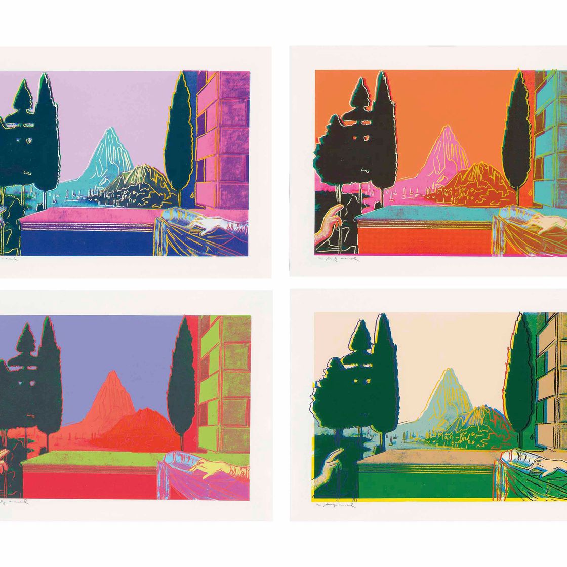 Andy Warhol — Детали картин эпохи Возрождения (Леонардо да Винчи, "Благовещение", 1472), изображение 1