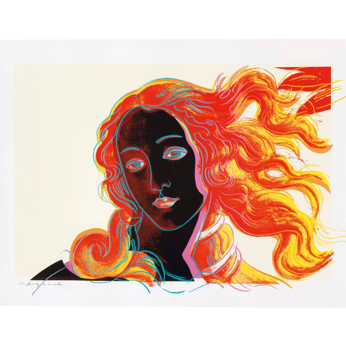 Andy Warhol — Детали картин эпохи Возрождения (Сандро Боттичелли, "Рождение Венеры", 1482) : одна пластина