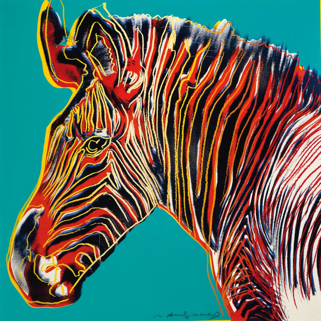 Andy Warhol — Зебра Греви, принадлежащая к вымирающему виду