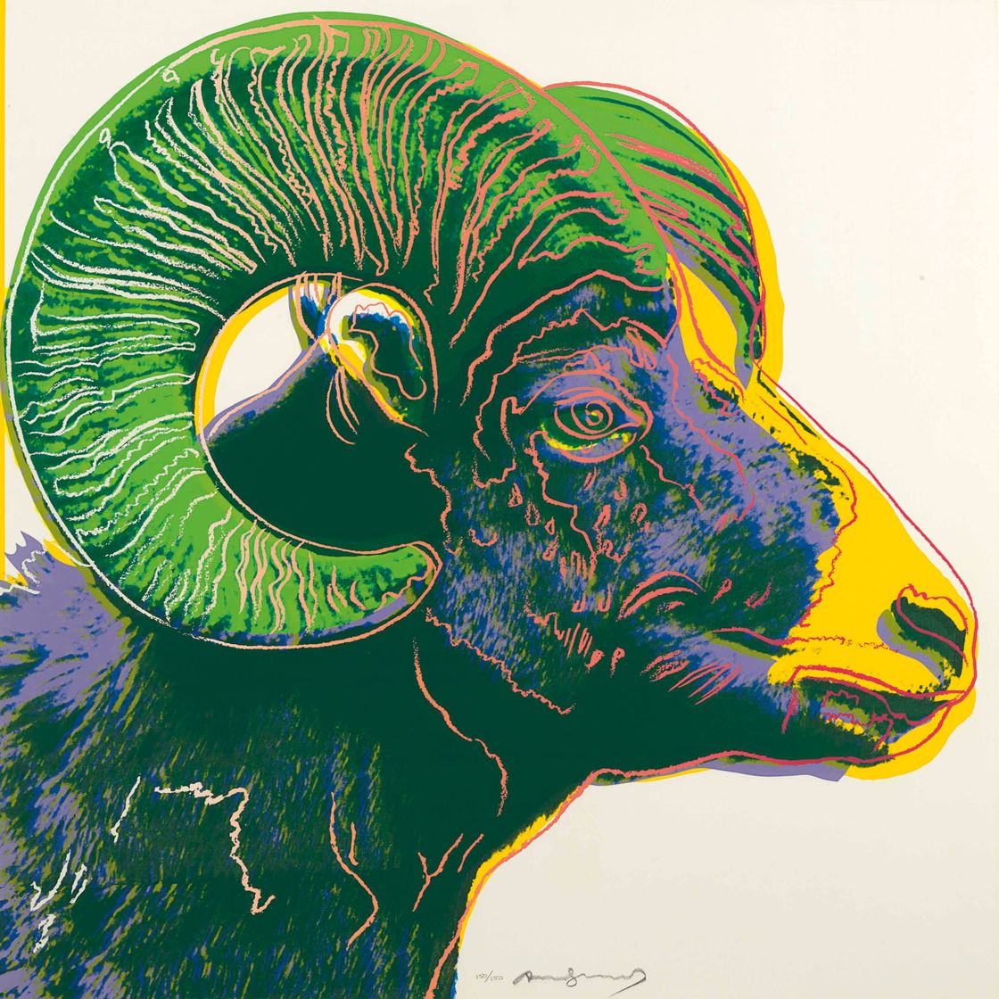 Andy Warhol — Высокорогий баран, принадлежащий к исчезающему виду