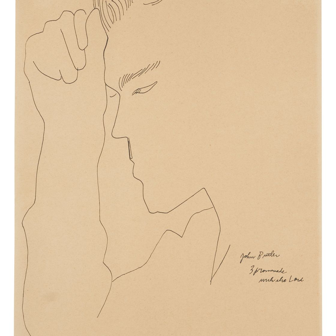 Andy Warhol — Портрет танцора (Джон Батлер) из фильма "Три прогулки с господом"