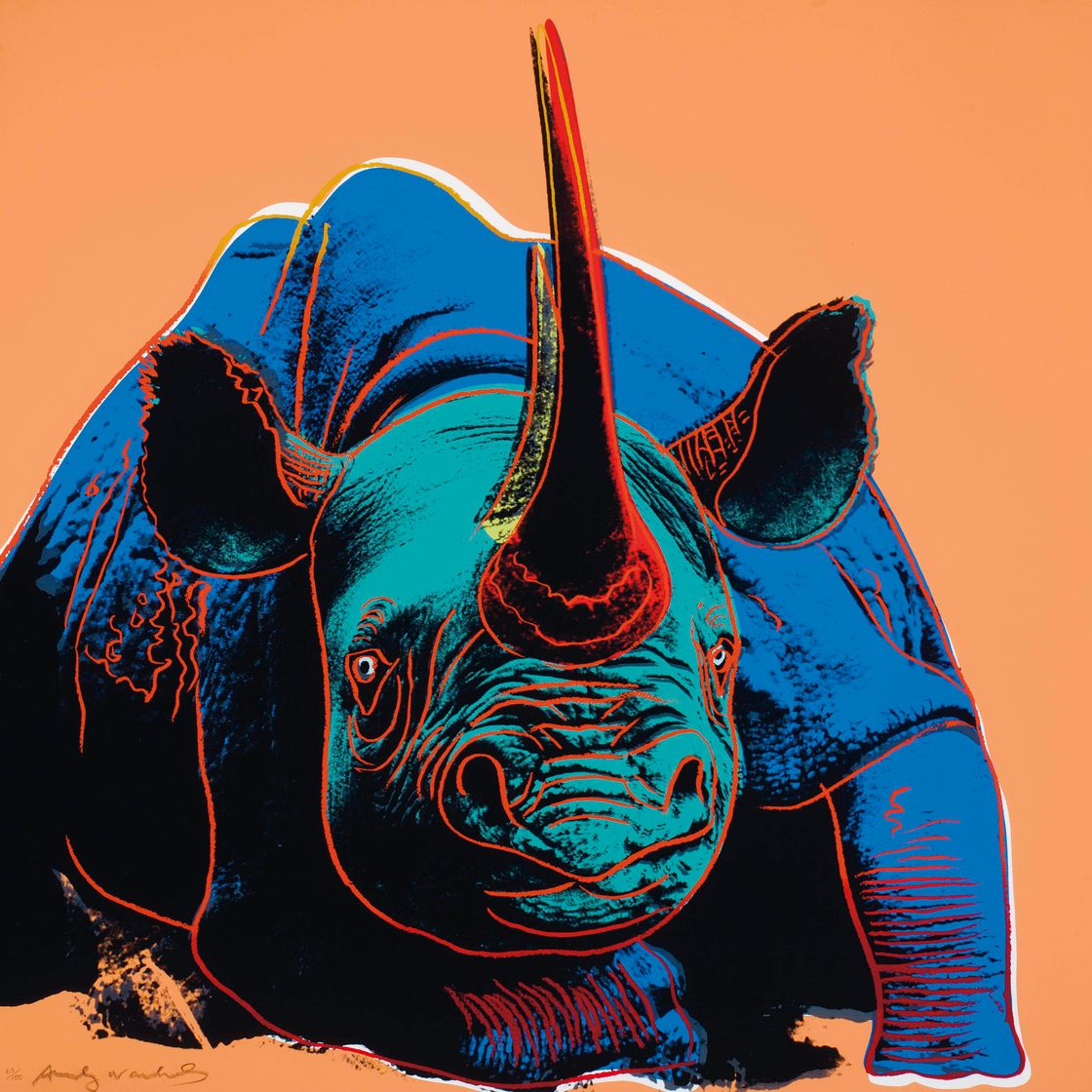 Andy Warhol — Черный носорог, вид, находящийся под угрозой исчезновения (F. & S. II.301)
