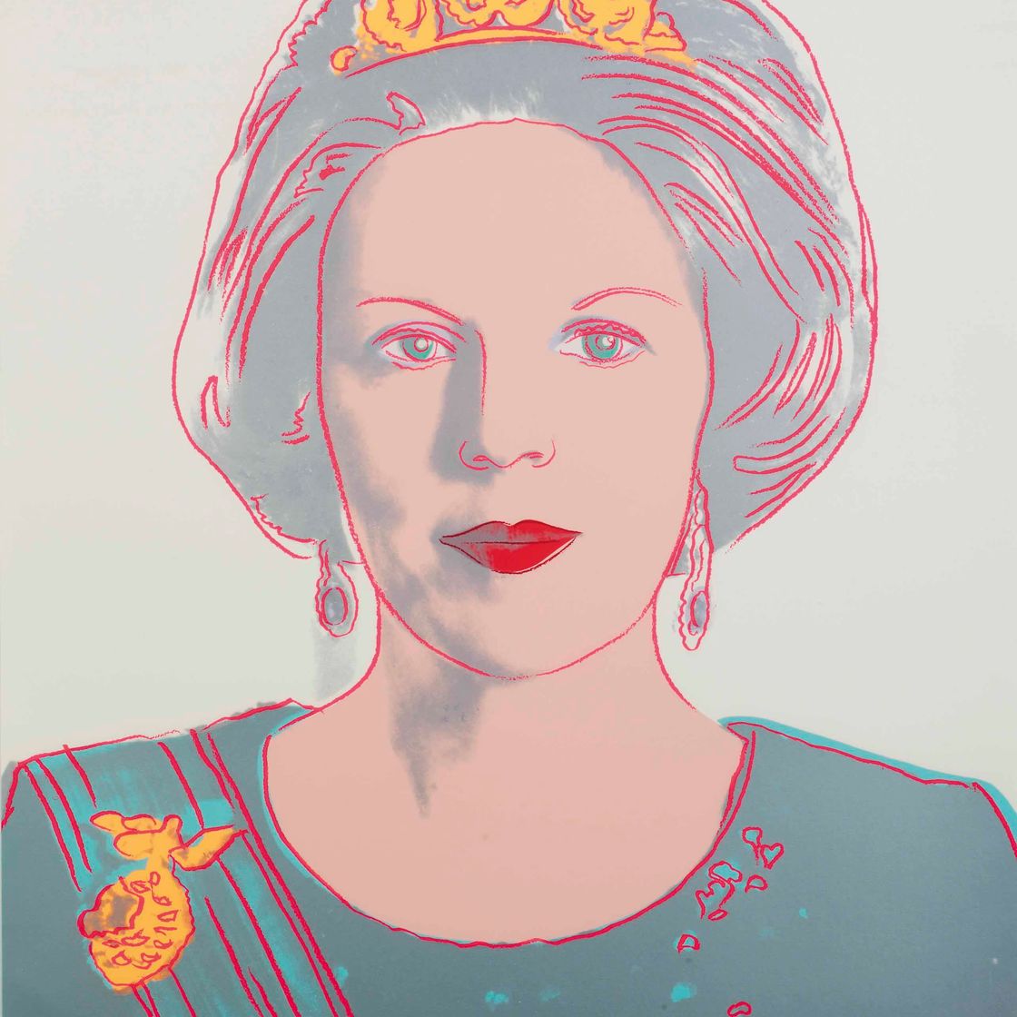 Andy Warhol — Королева Нидерландов Беатрикс (из "Царствующих королев" (F.S. 339))