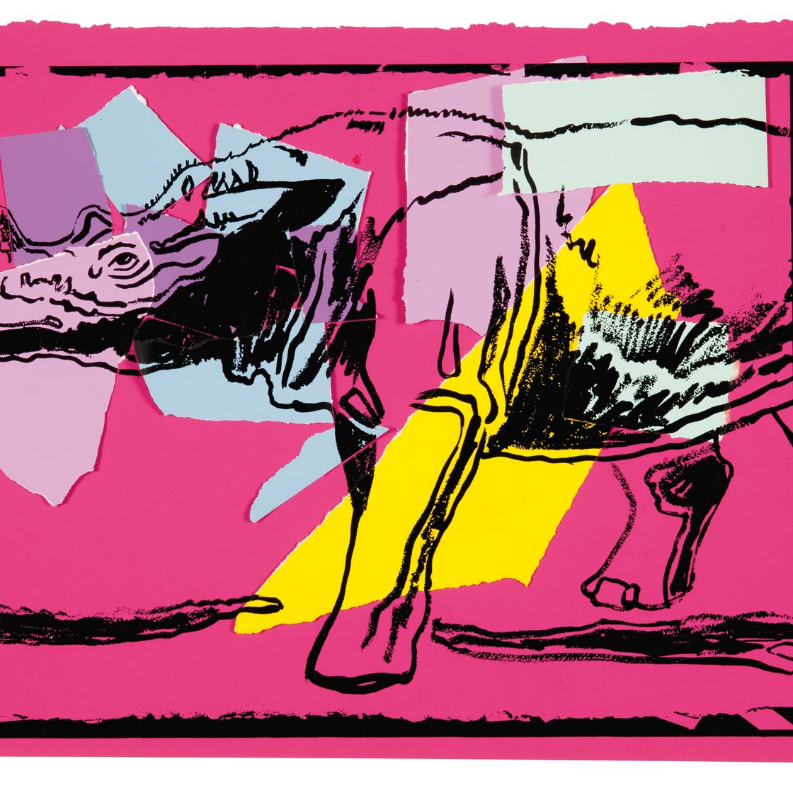 Andy Warhol — Носорог Суматры, один из исчезающих животных