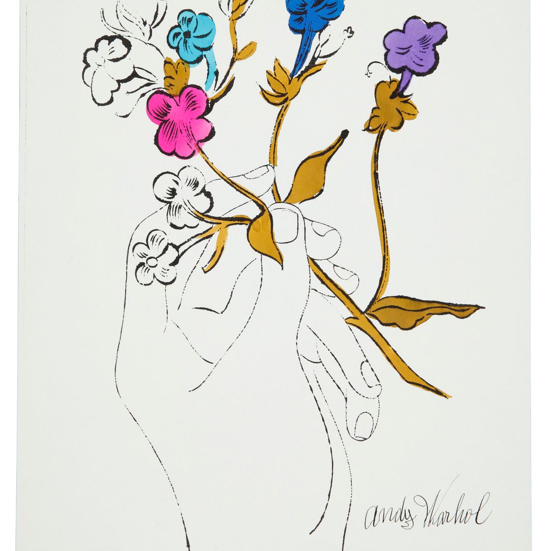 Andy Warhol — Рука и цветы (см. F. & S. IV.125[c])