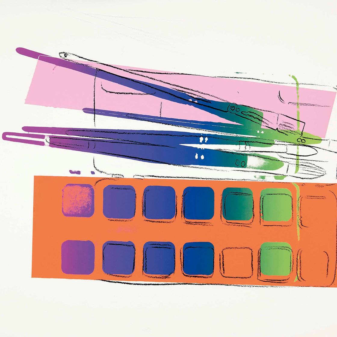 Andy Warhol — Набор акварельных красок с кистями (см. F. & S. IIIA.33[a])