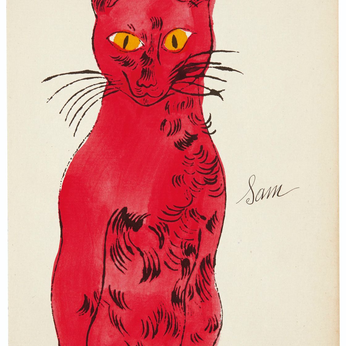 Andy Warhol — 25 кошек по имени [d] Сэм и одна голубая киска : одна тарелка