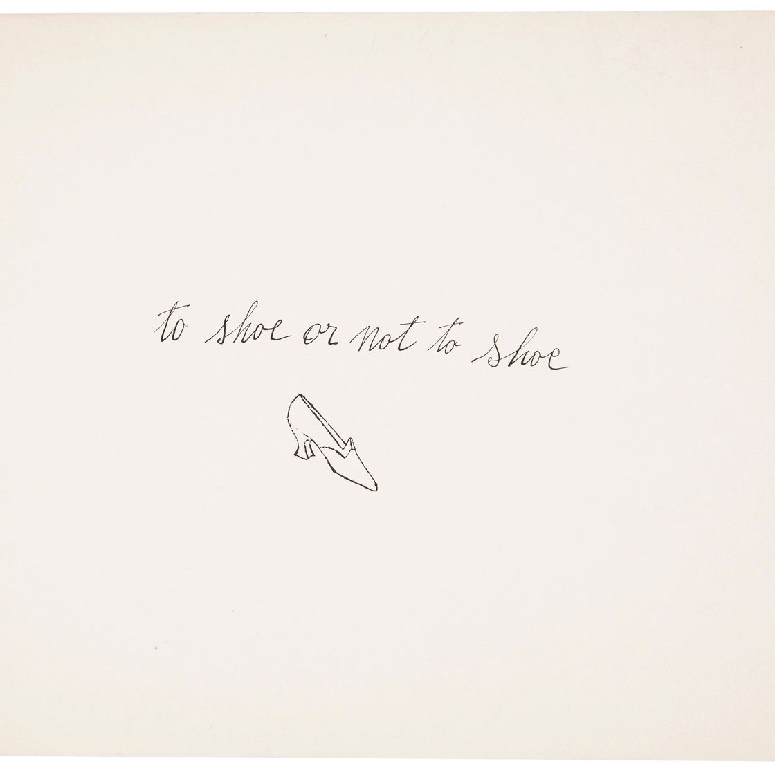Andy Warhol — Для исследования обуви: одна пластина (см. F. & S. IV.74A)