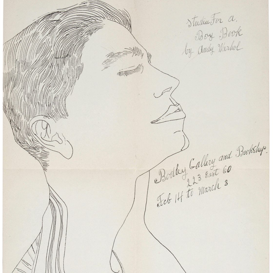 Andy Warhol — Книга "Этюды для мальчика" (анонс галереи Бодли)