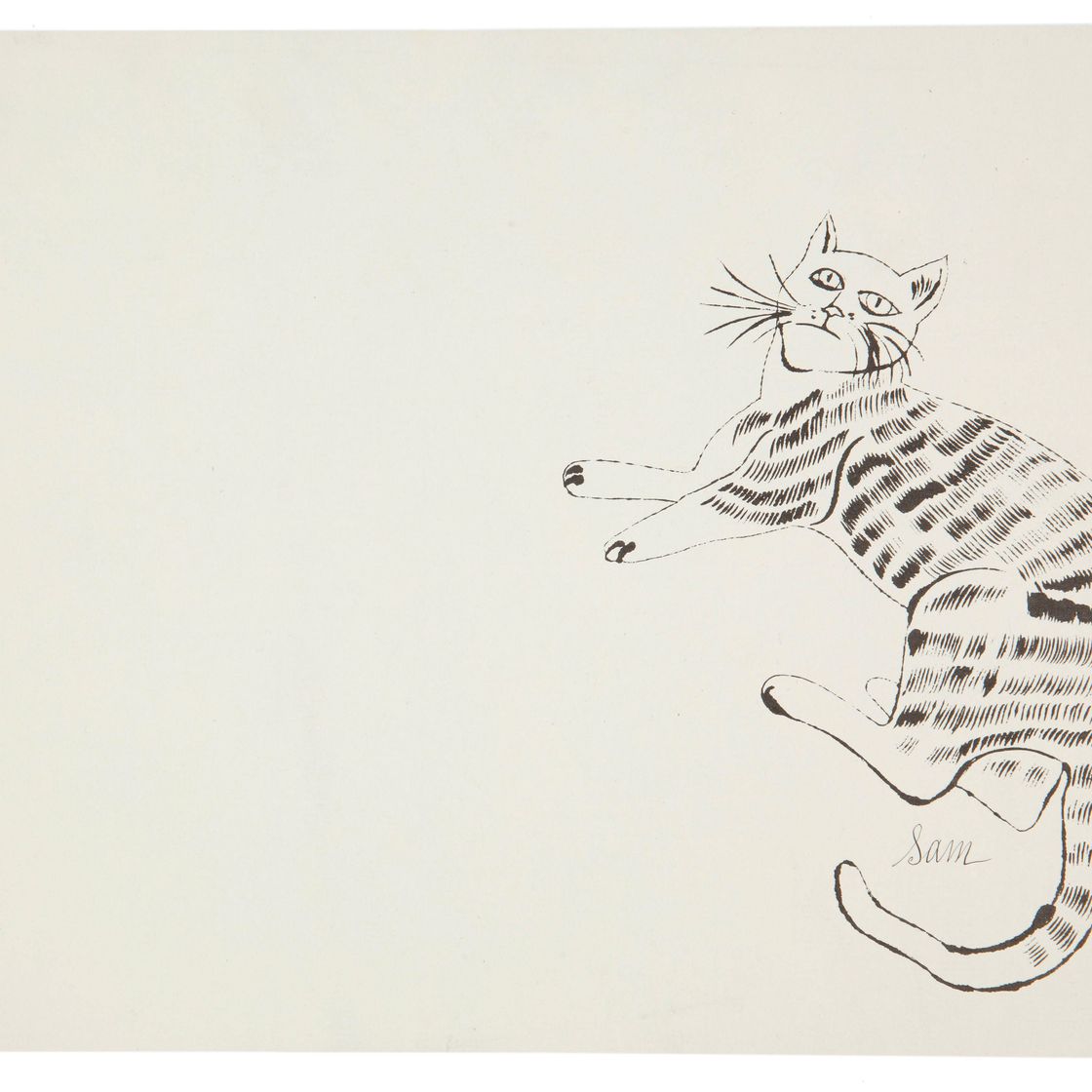 Andy Warhol — 25 кошек по имени [d] Сэм и одна голубая киска: одна табличка (см. F. & S. IV.52B)