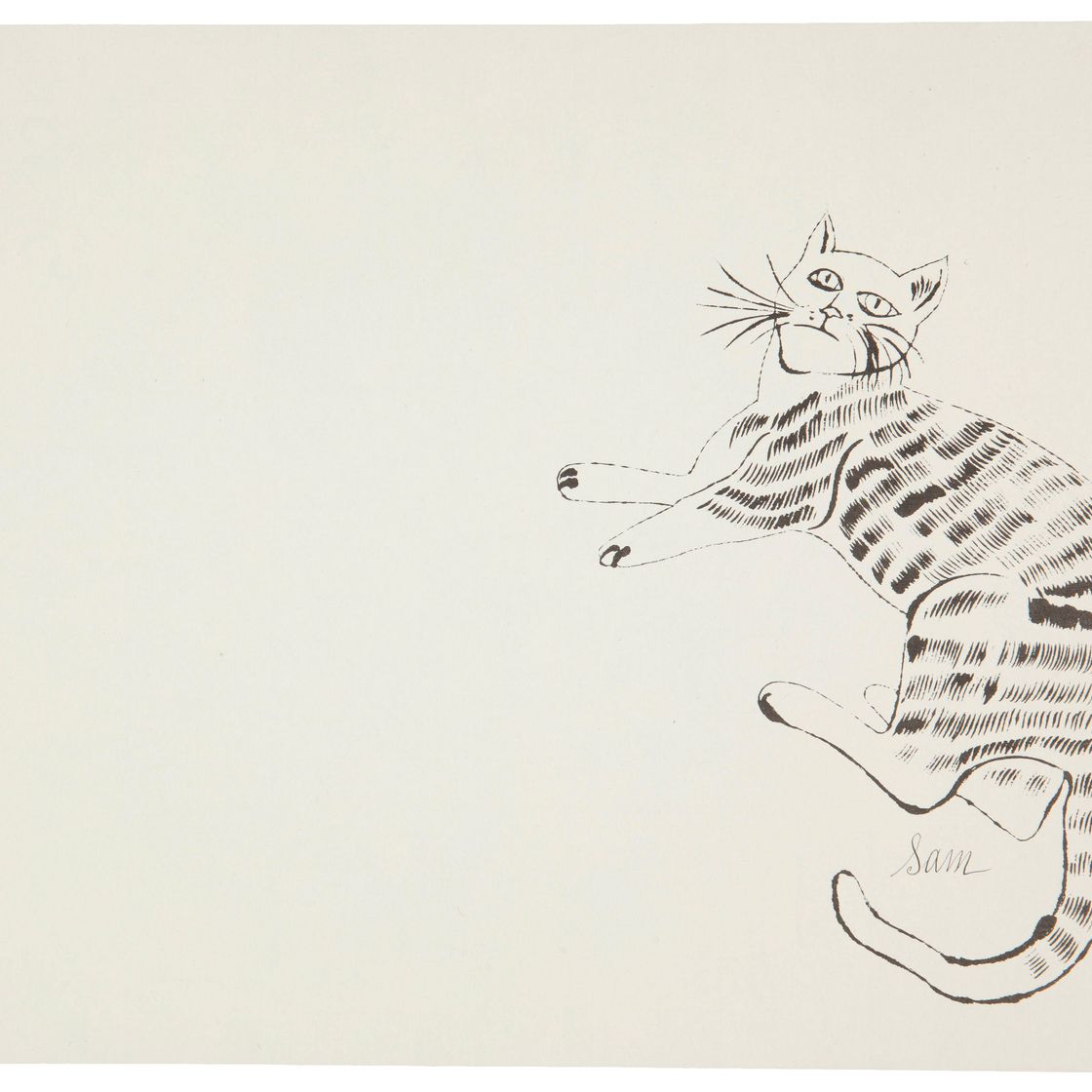 Andy Warhol — 25 кошек по имени [d] Сэм и одна голубая киска: одна табличка (см. F. & S. IV.52A)