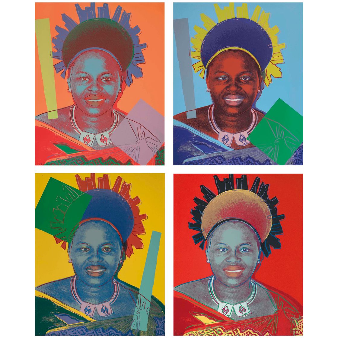 Andy Warhol — Королева Нтомби Твала, от: Правящие королевы (F. & S. II.346-349)